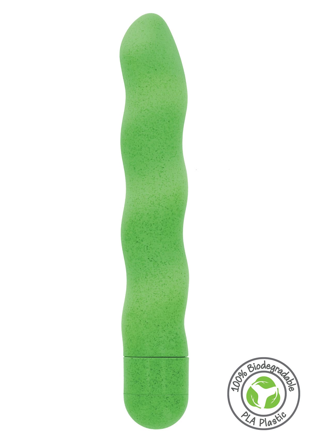 Fuck Green Organic Wave Vibrator grün | aus stärkebasiertem PLA-Kunststoff