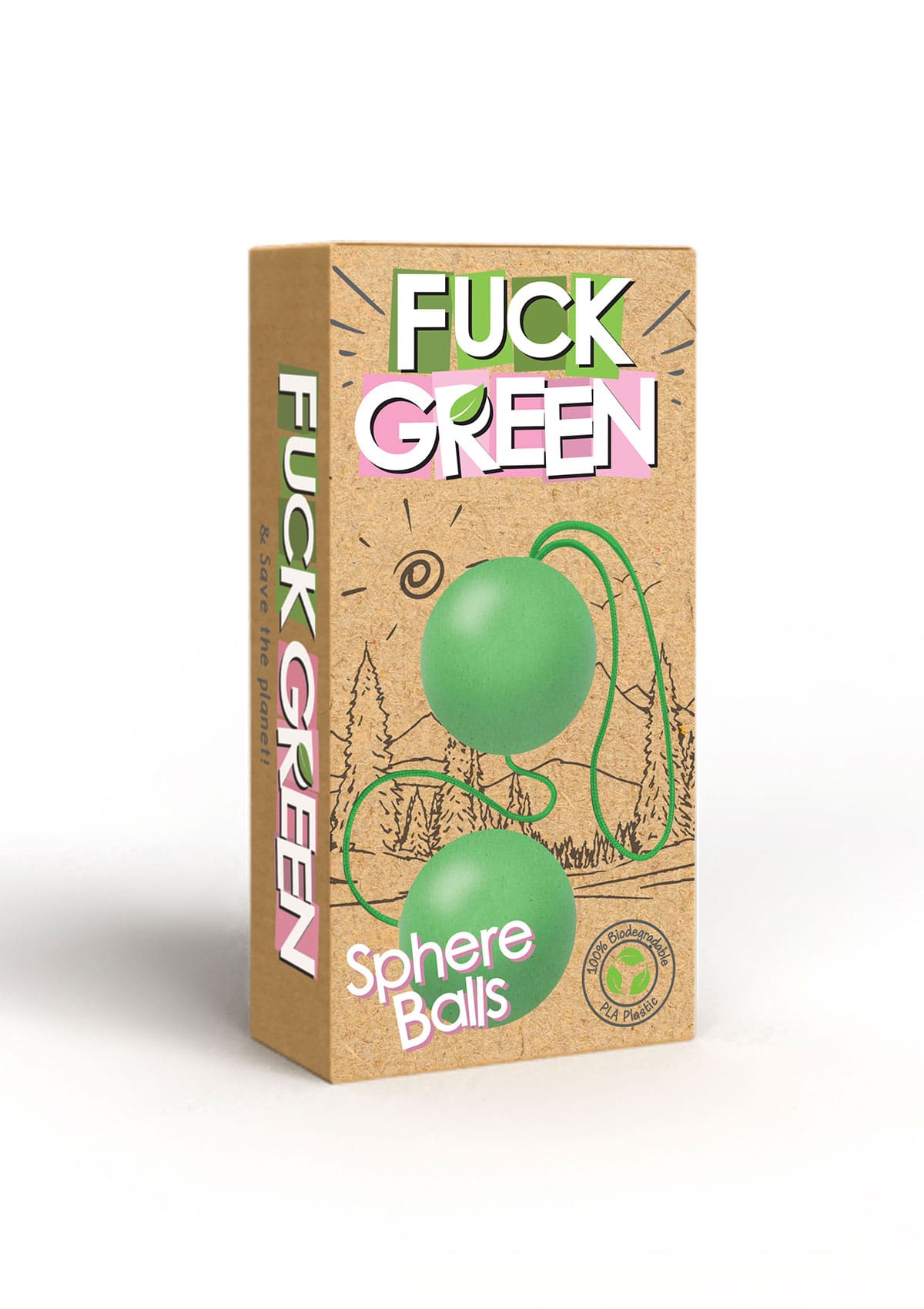 Fuck Green Sphere Balls Liebeskugeln grün | Verpackung