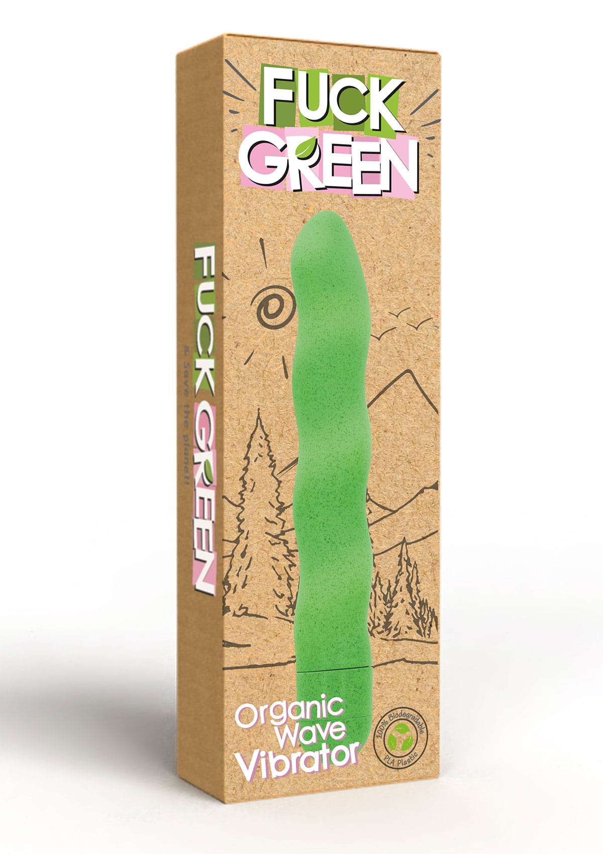 Fuck Green Organic Wave Vibrator grün | Verpackung